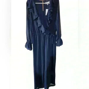 Gibson Latimer Women’s Medium Blue Jumpsuit Flowing Romantic Cottage